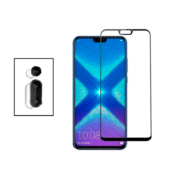Kit Película Protectora para Câmara Traseira + Película de Vidro Temperado GorilasGlass para Huawei Y9 Prime 2019