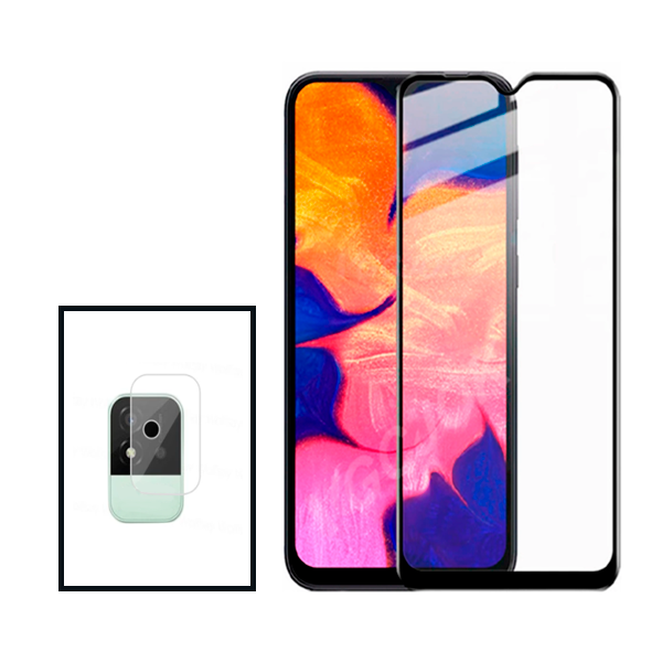 Kit Película Protectora para Câmara Traseira + Película de Vidro Temperado GorilasGlass para Realme Narzo 50i - Transparente/Preto