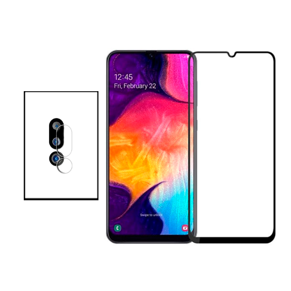 Kit Película Protectora para Câmara Traseira + Película de Vidro Temperado GorilasGlass para Samsung Galaxy M21 2021