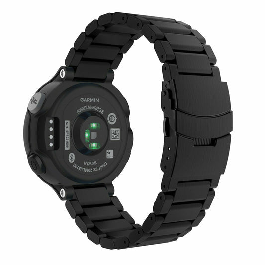 Bracelete de Aço + Ferramenta para Garmin Forerunner 220 /230 / 235 / 235 Lite / 620 / 630 / 735XT - Preto