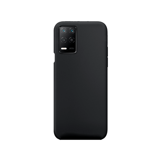 Capa Proteção Traseira Silicone para Realme Q3 5G - Preto