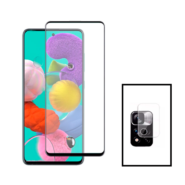 Kit Película Protectora para Câmara Traseira + Película de Vidro Temperado GorilasGlass para Xiaomi Poco X4 NFC - Transparente/Preto