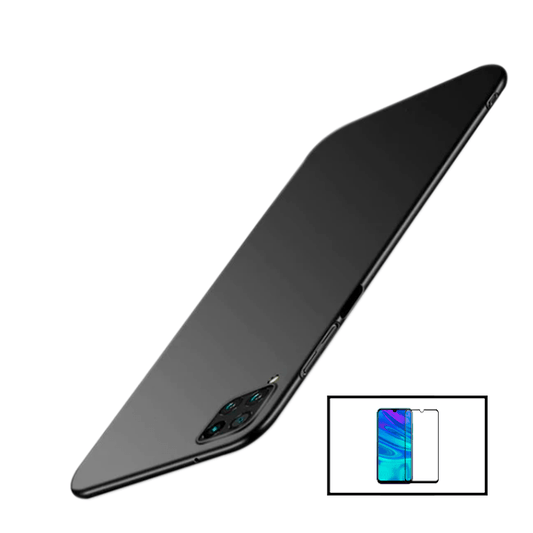 Kit Película de Vidro Temperado GorilasGlass Curvado + Capa Rígida e Fina para Samsung Galaxy M32 Preto