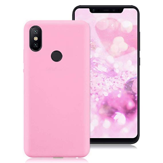 Capa Proteção Traseira Silicone para Xiaomi Mi 8 - Rosa