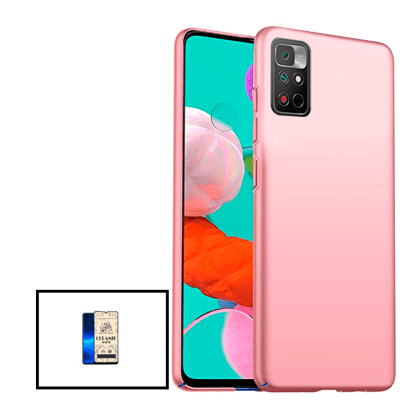 Kit Vidro Temperado Ceramica Full Cover + Capa Rígida e Fina para Xiaomi Redmi Note 11S 5G - Rosa