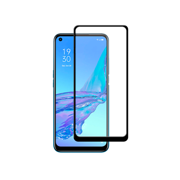 Película de Vidro Temperado GorilasGlass para Oppo K10 - Transparente/Preto