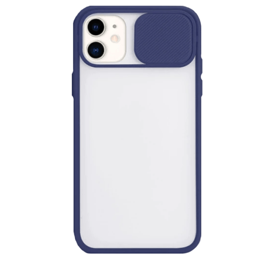 Capa Proteção Camara Deslizante para iPhone 7 - Azul Escuro