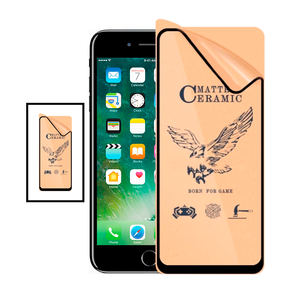 KIT 2 Vidros Temperados Ceramica Full Cover para iPhone SE 2020