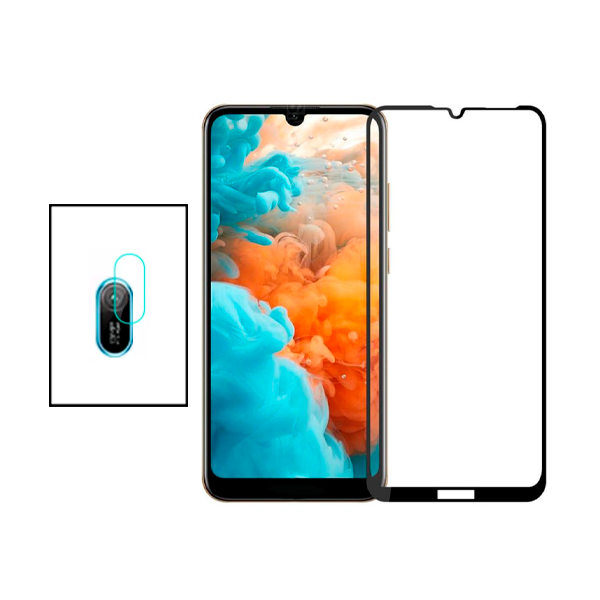 Kit Película Protectora para Câmara Traseira + Película de Vidro Temperado GorilasGlass para Huawei Y6 2019