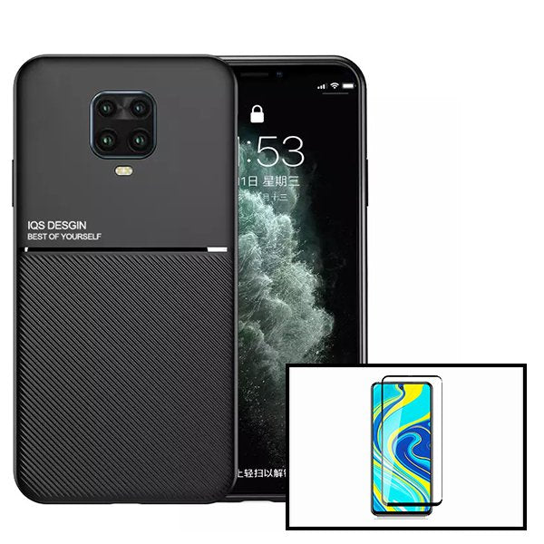 Kit Capa Traseira Magnética Anti Choque + Película de Vidro Temperado GorilasGlass para Xiaomi Redmi Note 10 Lite