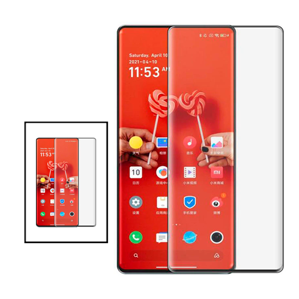 Kit 2 Película de Vidro Temperado GorilasGlass Curvado para Xiaomi Mix 4