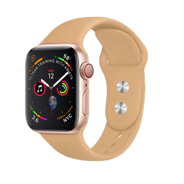 Bracelete Silicone para Apple Watch Series 3 - 42mm - Cor de Pele