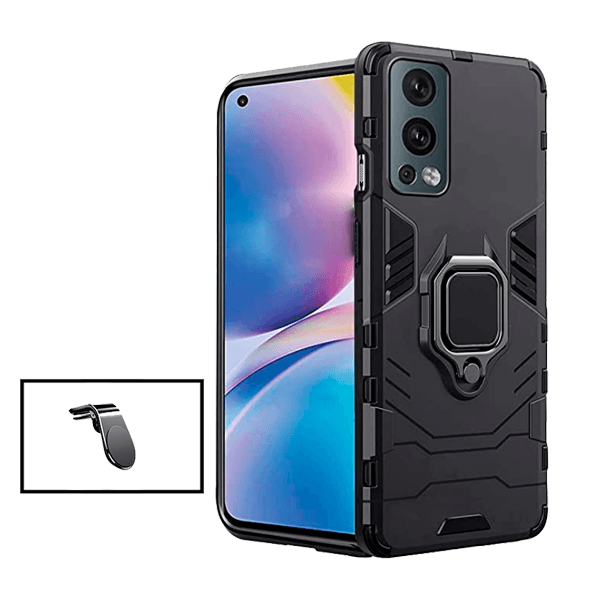 Kit Suporte de Carro Magnético L + Capa de Proteção Militar Magnética para Oneplus Nord 2 5G