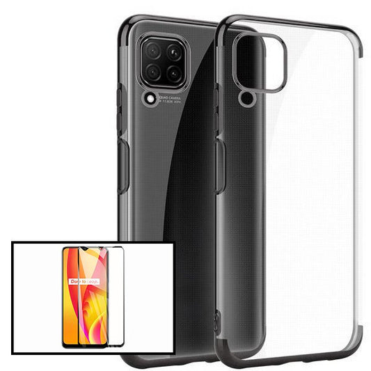 Kit Película de Vidro Temperado GorilasGlass + Capa Proteção Traseira Super Slim para Samsung Galaxy M12 - Preto