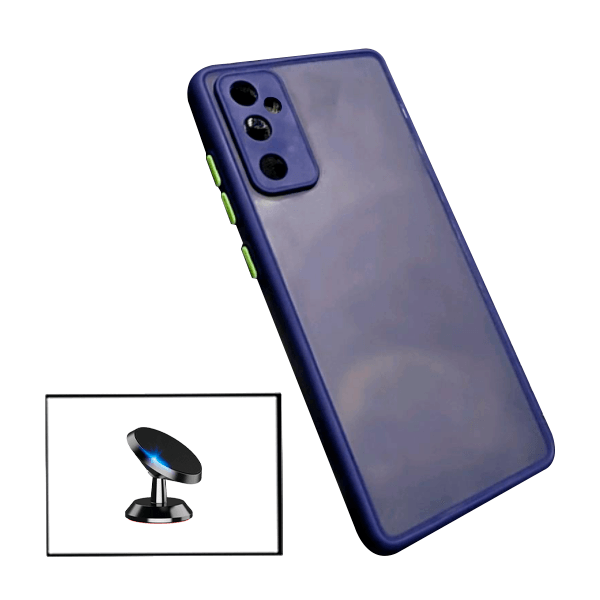 Kit Capa Traseira Proteção Camara + Suporte Magnético para Samsung Galaxy A13 - Azul