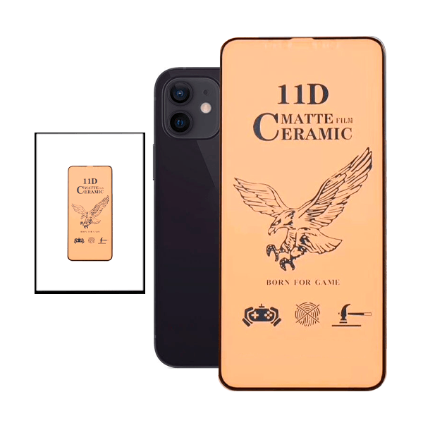 KIT 2 Vidros Temperados Ceramica Full Cover Full Cover para iPhone 12 Pro
