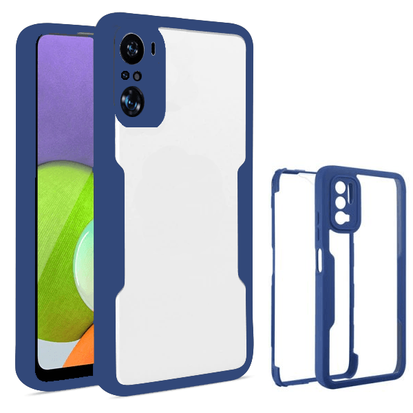 Capa 360° Proteção Frente e Verso para Xiaomi Redmi Note 10 Pro+ - Azul Escuro