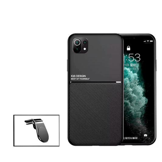 Kit Capa Traseira Magnética Anti Choque + Suporte Magnético L para Xiaomi Mi 11 Lite