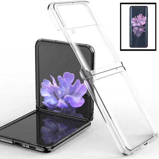 Kit Capa Traseira Super Proteção Transparente + Película Protectora de Hydrogel Frente para Samsung Galaxy Z Flip3