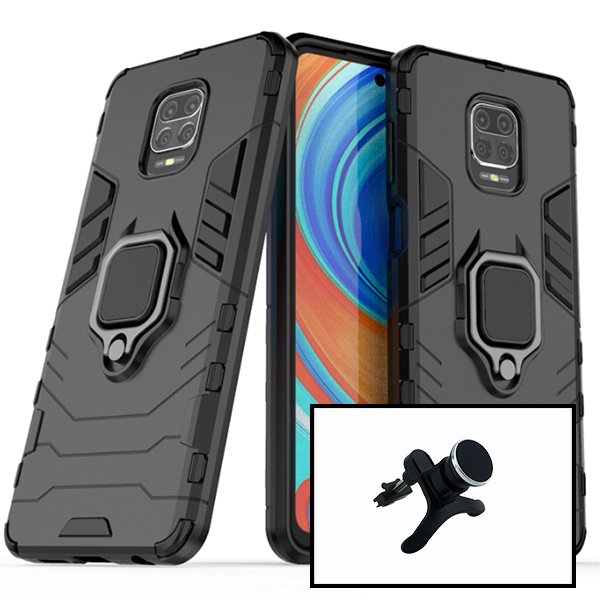 Kit Suporte Magnético Com Pernas + Capa de Proteção Militar Magnética para Xiaomi Redmi Note 10 Lite