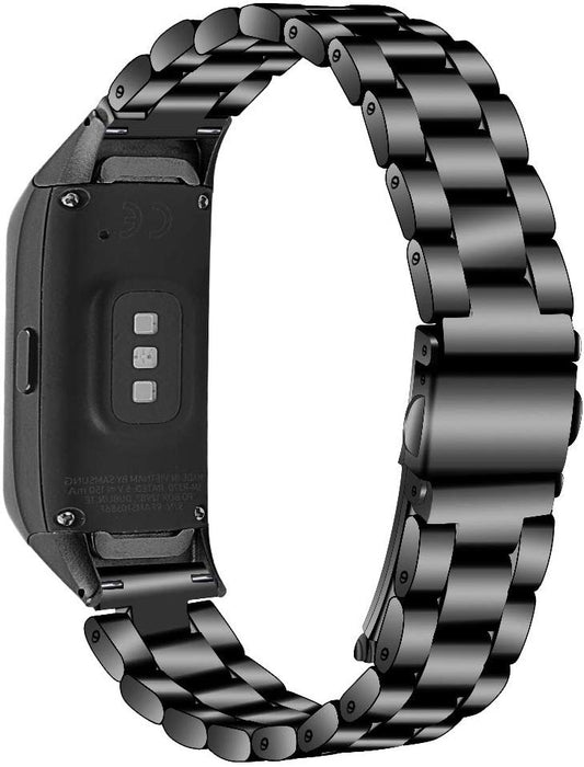 Bracelete de Aço + Ferramenta para Samsung Galaxy Fit (R370) - Preto