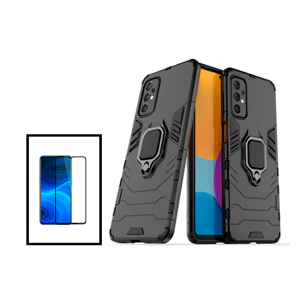 Kit Película de Vidro Temperado GorilasGlass + Capa de Proteção Militar Magnética para Samsung Galaxy A33 5G - Preto