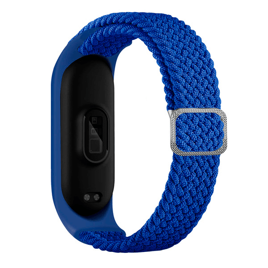 Bracelete Solo Nylon Com Fivela Ajustável para Xiaomi Mi Band 6 - Azul Escuro