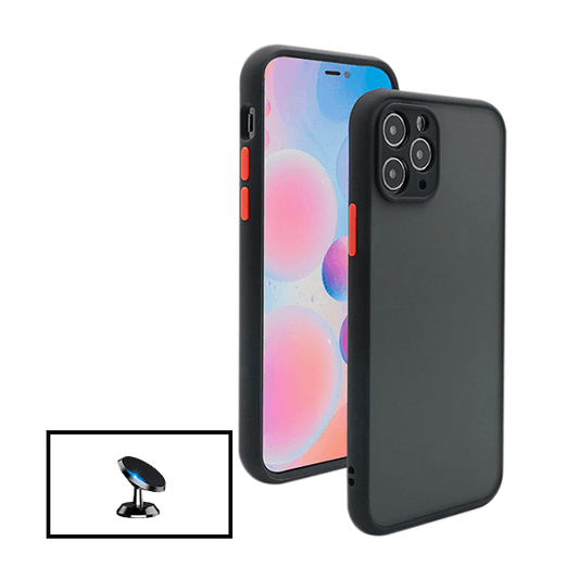 Kit Capa Traseira Proteção Camara + Suporte Magnético para iPhone 13 - Preto