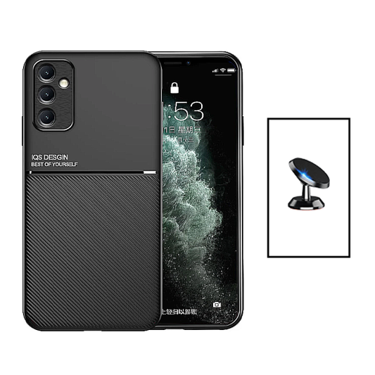 Kit Capa Traseira Magnética Anti Choque + Suporte Magnético para Samsung Galaxy A34 5G - Preto