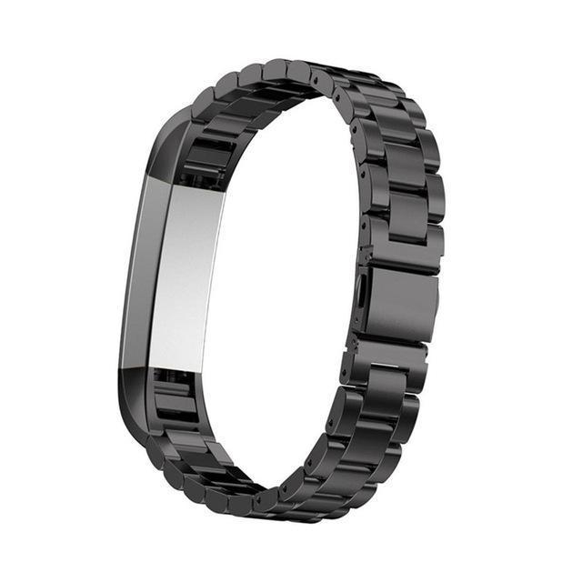 Bracelete de Aço + Ferramenta para Fitbit Alta/ Alta HR/ Alta Ace - Preto