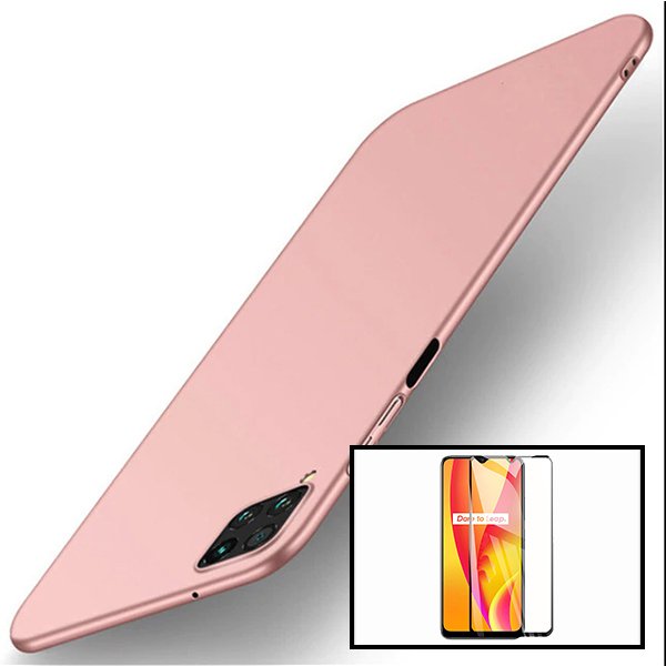 Kit Película de Vidro Temperado GorilasGlass + Capa Rígida e Fina para Samsung Galaxy M12 - Rosa