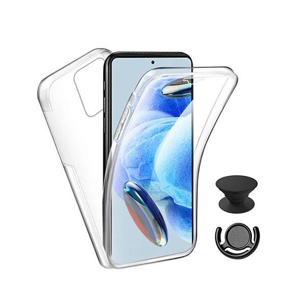Kit Capa 360° Proteção Frente e Verso + 1 HandHolder + 1 Suporte HandHolder Preto GIFT4ME para Xiaomi 14 - Transparente/Preto