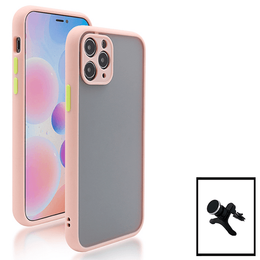 Kit Capa Traseira Proteção Camara + Suporte Magnético Com Pernas para iPhone 13 - Rosa