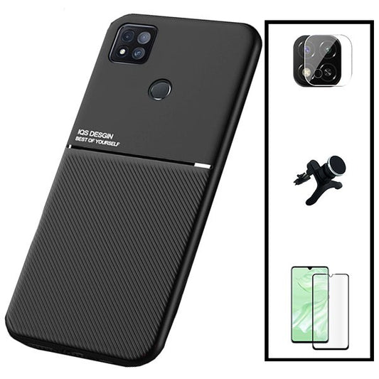 Kit Capa Traseira Magnética Anti Choque + Película de Vidro Temperado GorilasGlass + Película Protectora para Câmara Traseira + Suporte Magnético Com Pernas para Xiaomi Poco C31