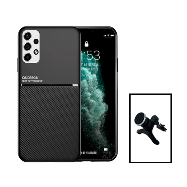 Kit Capa Traseira Magnética Anti Choque + Suporte Magnético Com Pernas para Samsung Galaxy A13 - Preto