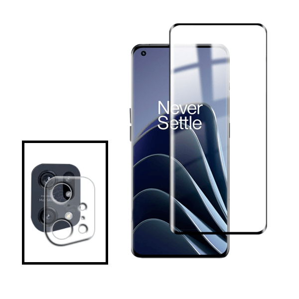 Kit Película Protectora para Câmara Traseira + Película de Vidro Temperado GorilasGlass Curved para Oppo Find X5 Pro 5G - Transparente/Preto