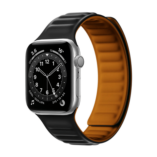 Bracelete Magnetica de Silicone para Apple Watch Series 8 - 45mm - Preto
