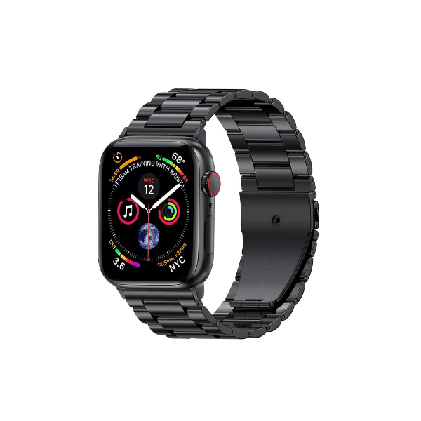 Bracelete de Aço + Ferramenta para Apple Watch SE (2022) - 40mm - Preto