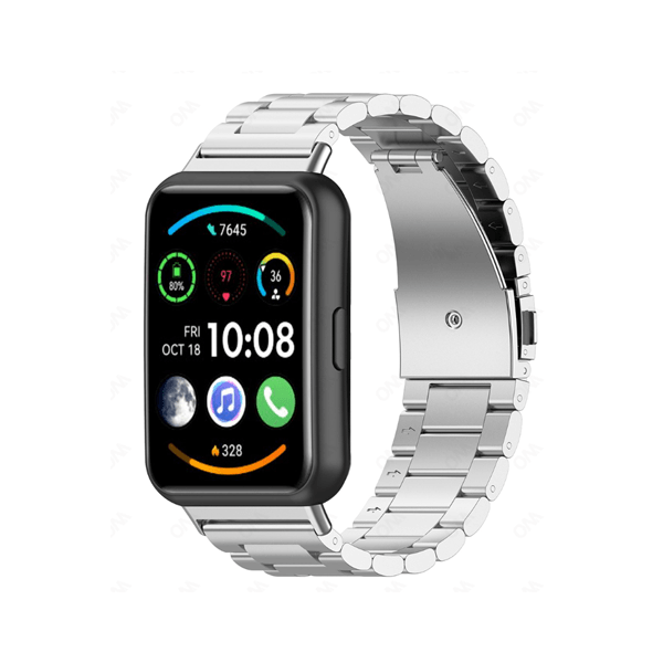 Bracelete de Aço + Ferramenta para Huawei Watch Fit 2 Classic - Cinza