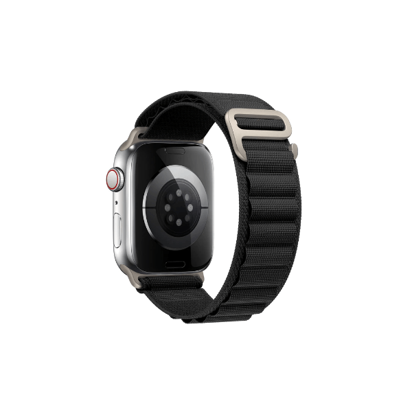 Bracelete Poliéster Alpine S (Pulso de 130mm a 160mm) para Apple Watch Series 4 - 40mm - Preto