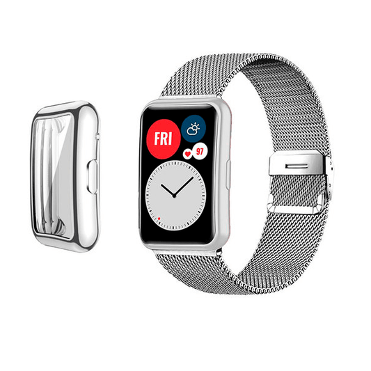 Capa Proteção Total para Huawei Watch Fit Elegant - Transparente