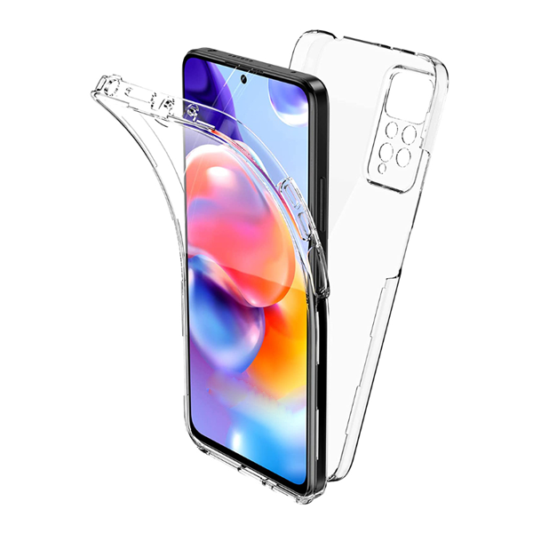 Capa 360° Proteção Frente e Verso para Xiaomi Redmi Note 11S 5G - Transparente