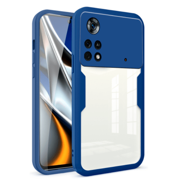 Capa 360° Proteção Frente e Verso para Xiaomi Poco X4 Pro 5G - Azul Escuro