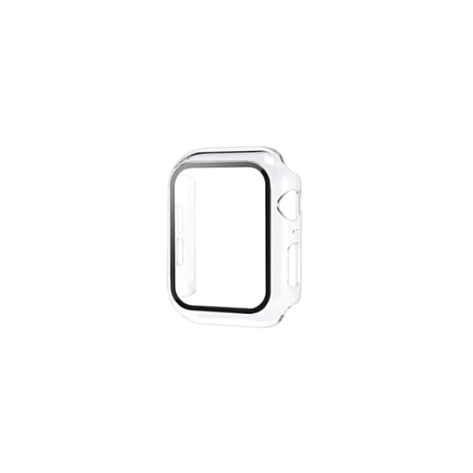 Capa de Proteção + Vidro para Apple Watch SE (2022) - 44mm - Transperente/Preto