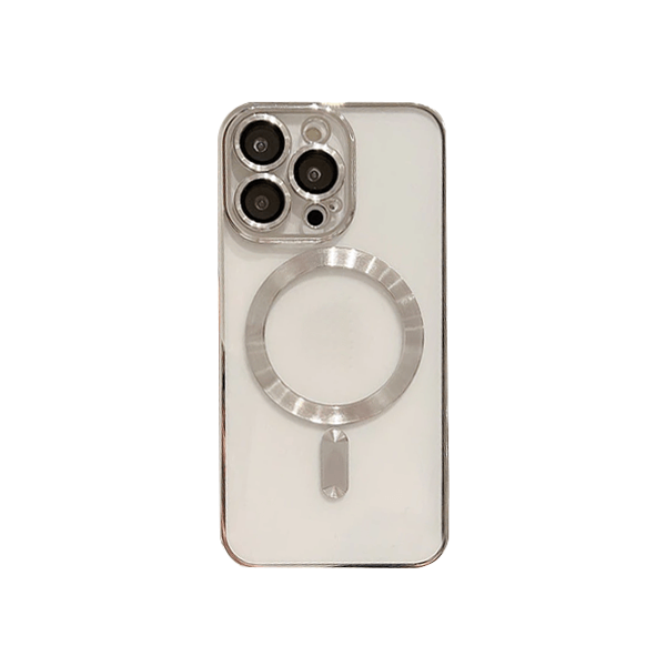 Capa Traseira de Luxo Magsafe Proteção Camara para Apple iPhone 14 Pro - Cinza