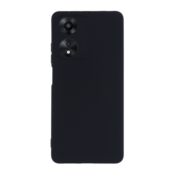 Capa Proteção Traseira Silicone para Oppo A17 - Preto