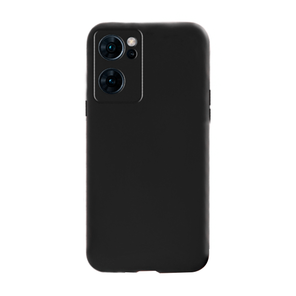 Capa Proteção Traseira Silicone para Oppo Reno7 SE 5G - Preto