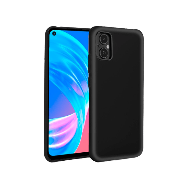 Capa Proteção Traseira Silicone para Oppo Reno8 Lite - Preto