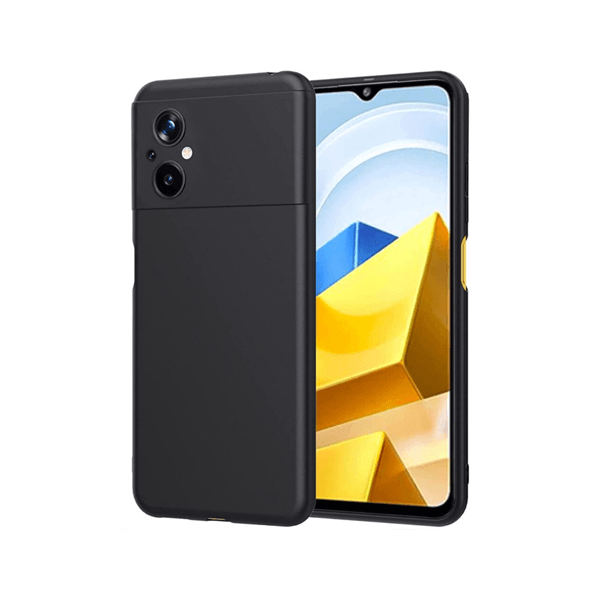 Capa Proteção Traseira Silicone para Xiaomi Poco M5 - Preto
