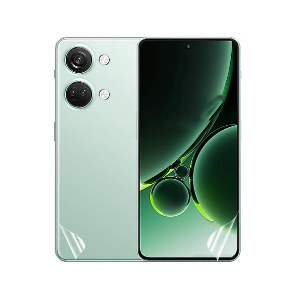 Kit Película Protectora de Hydrogel Frente e Verso para OnePlus Nord 3 - Transparente